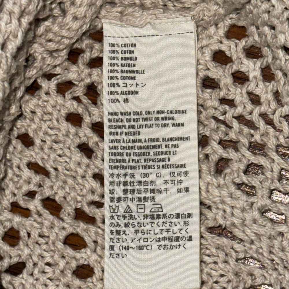 Vintage Y2K Style Hollister Crochet Hooded Fringe Knit Top XS Beach‎ Preppy Boho - Picture 8 of 9